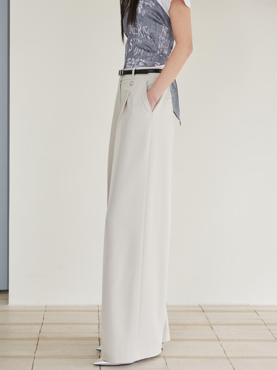 EGOIST Chin Point Belted Wide Pants (ER2WP361)