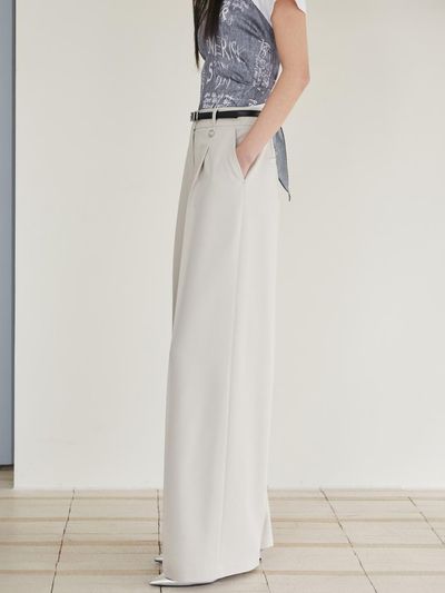 EGOIST Chin Point Belted Wide Pants (ER2WP361)