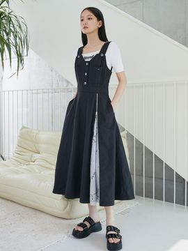 EGOIST Color Block Point Sleeveless Long Dress (ER2RD560)