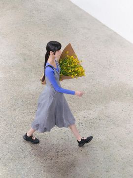 EGOIST Heritage Cracked Waist Banding Maxi Skirt (ER2WS360)