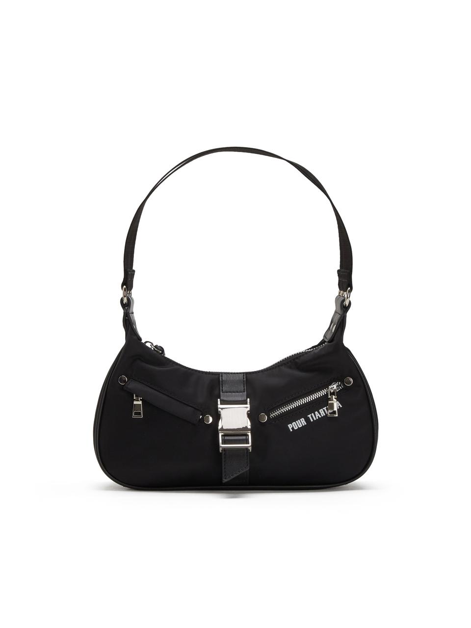 EGOIST Lettering Print Buckle Point Shoulder Bag (ER1AB161)