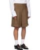 EGONlab EGONlab Brown Double Waist Wool Shorts - 2