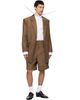 EGONlab EGONlab Brown Double Waist Wool Shorts - 4