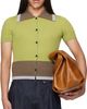 EGONlab EGONlab Green & Brown Contrasted Ribs Knit Polo - 1