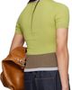 EGONlab EGONlab Green & Brown Contrasted Ribs Knit Polo - 3