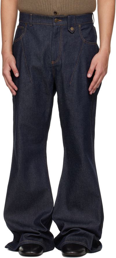 EGONlab EGONlab Navy Overscaled Jeans