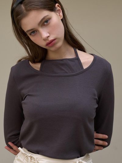 EIGHT DAYS A WEEK Halter Round Tea Charcoal AD323