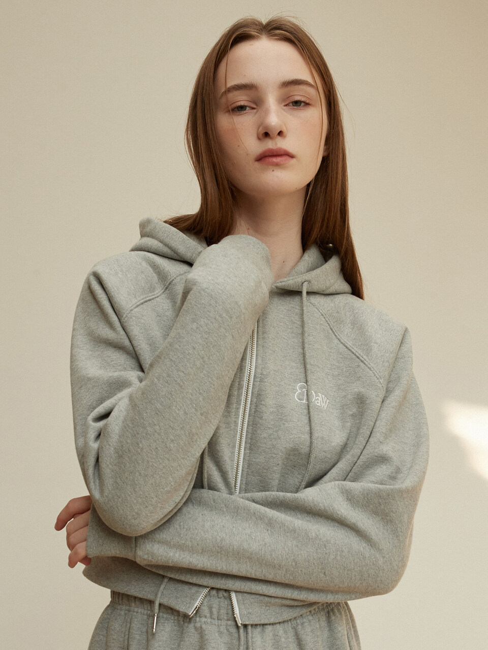 EIGHT DAYS A WEEK Hood Zip-Up _Gray