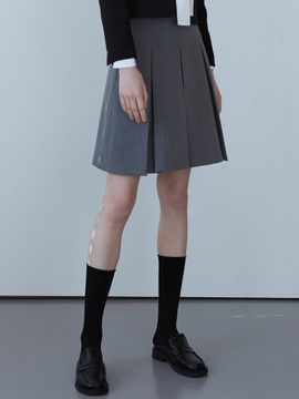 EIGHT DAYS A WEEK Midi Pleated Skirt_Gray