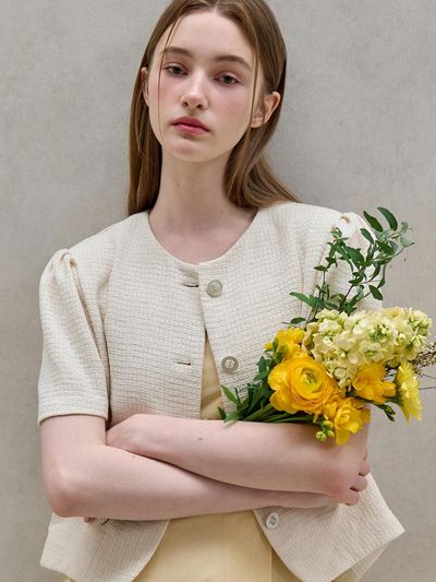 EIGHT DAYS A WEEK Puff Tweed Jacket