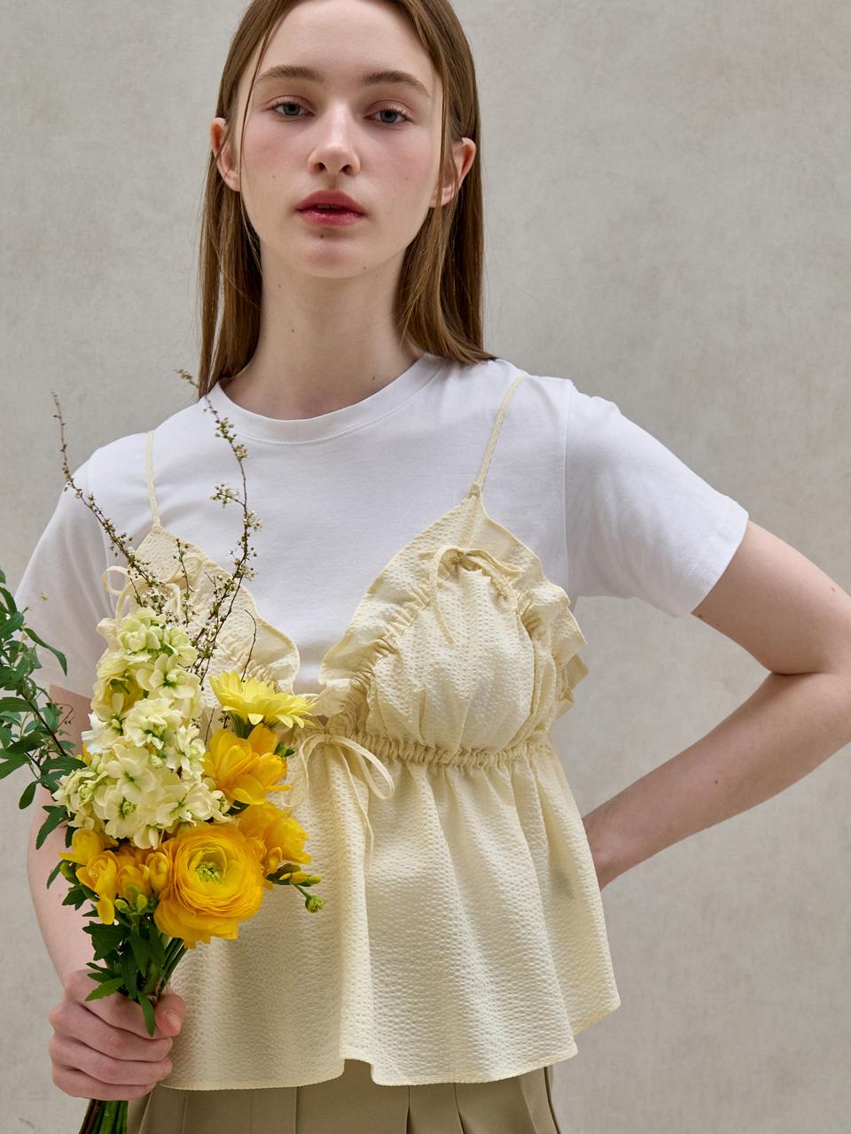 EIGHT DAYS A WEEK Ribbon Bustier - Yellow