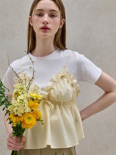 EIGHT DAYS A WEEK Ribbon Bustier - Yellow