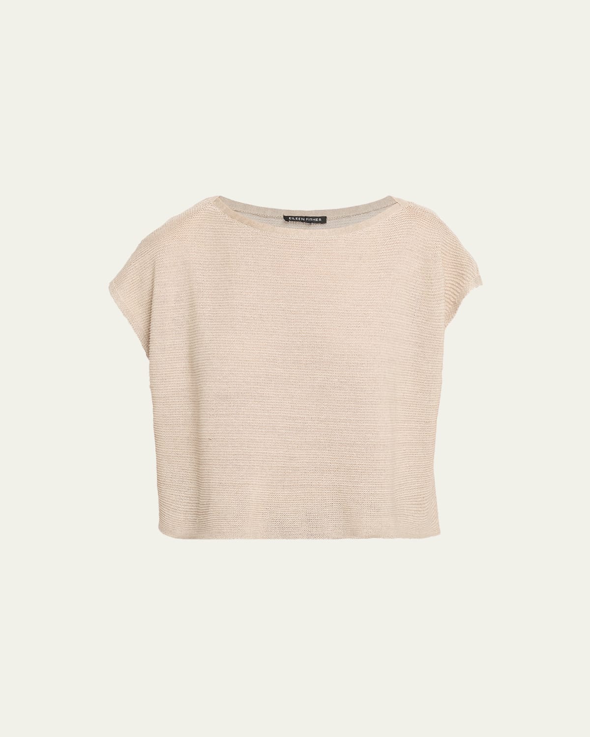 Eileen Fisher Bateau-Neck Organic Linen Sweater