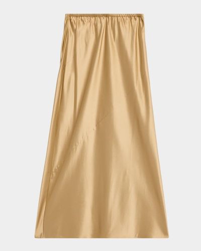 Eileen Fisher Bias-Cut Silk Charmeuse Maxi Skirt