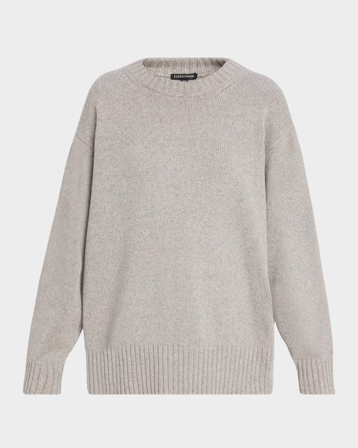 Eileen Fisher Crewneck Organic Cotton-Cashmere Sweater