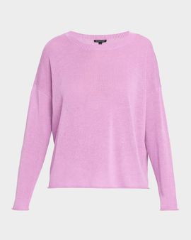 Eileen Fisher Crewneck Organic Linen-Cotton Sweater