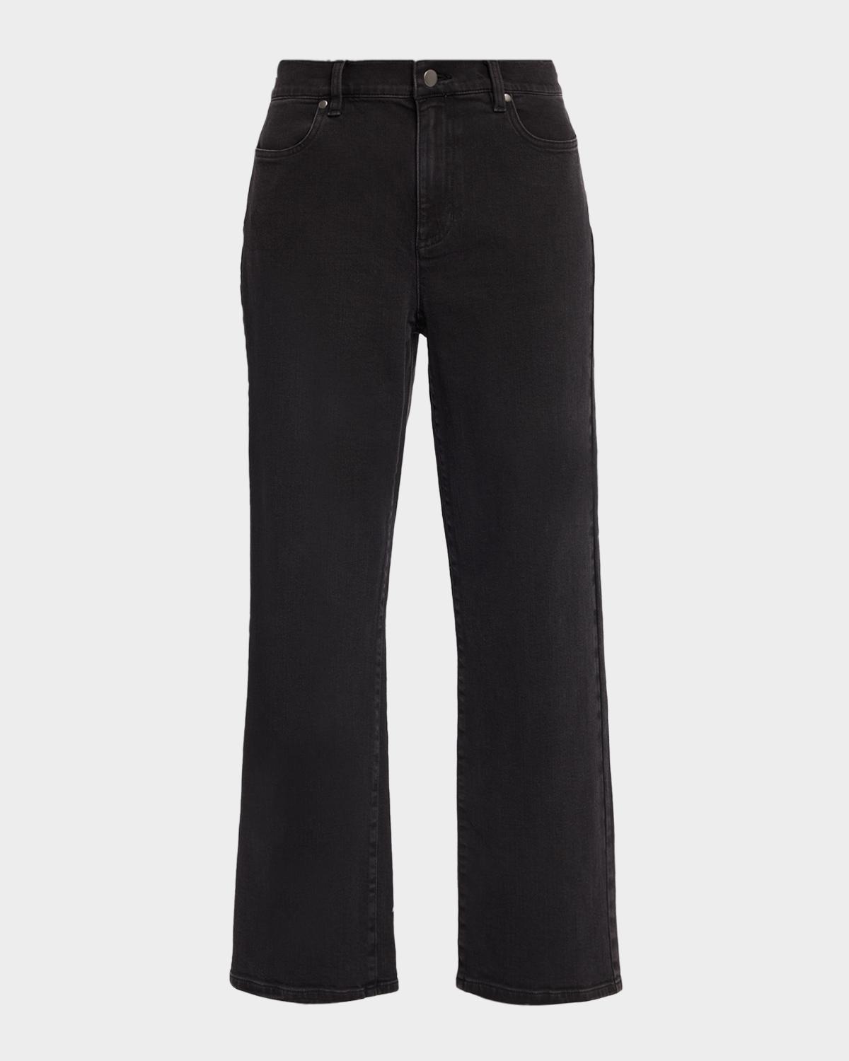 Eileen Fisher Cropped Straight-Leg Stretch Cotton Jeans