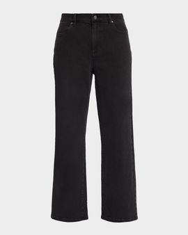 Eileen Fisher Cropped Straight-Leg Stretch Cotton Jeans