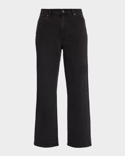 Eileen Fisher Cropped Straight-Leg Stretch Cotton Jeans