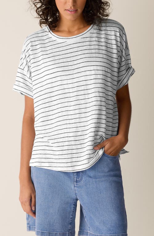 Eileen Fisher Eileen Fisher Boxy Stripe Organic Linen T-Shirt