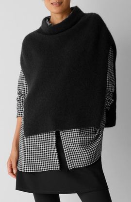 Eileen Fisher Eileen Fisher Cashmere & Silk Boucle Poncho