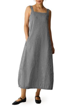 Eileen Fisher - Short-Sleeve Organic Cotton Gauze Midi Dress