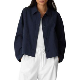 Eileen Fisher Eileen Fisher Check Stretch Cotton Jacket