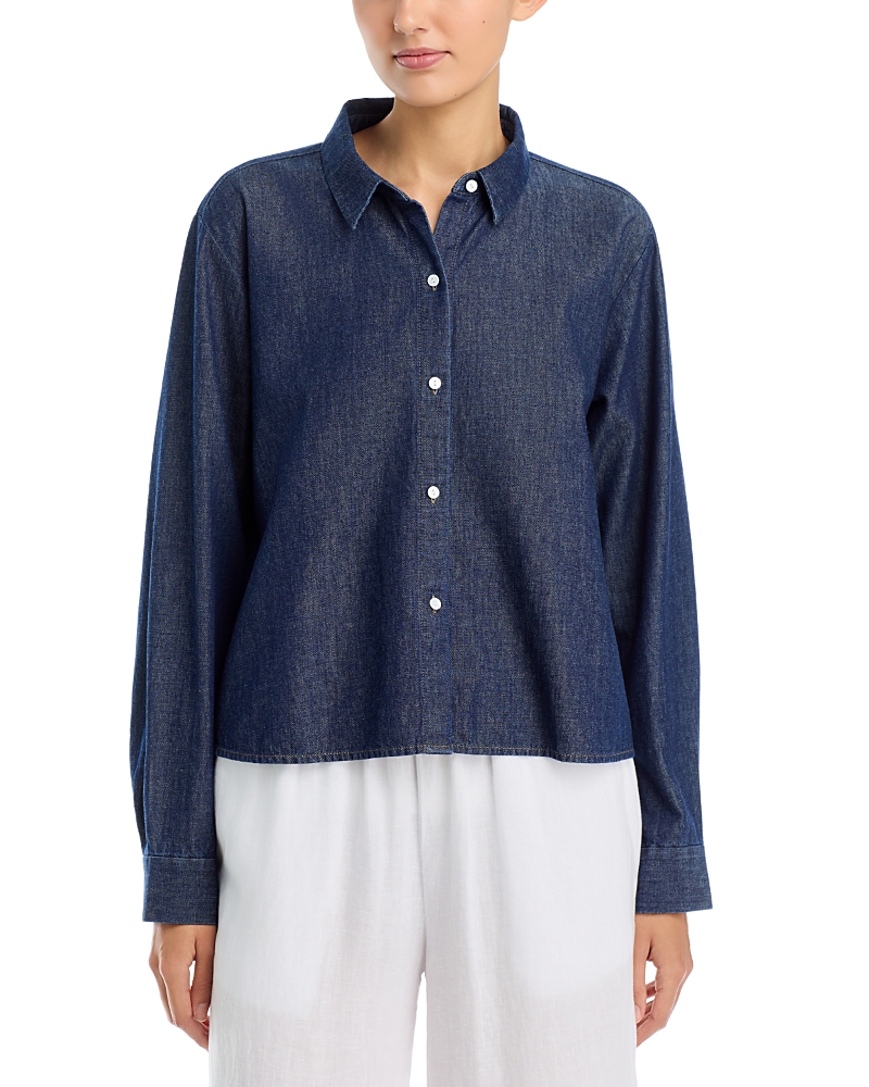Eileen Fisher Eileen Fisher Classic Collar Short Cotton A-Line Shirt