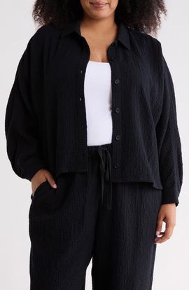 Eileen Fisher Eileen Fisher Classic Collar Stretch Organic Cotton Jacket