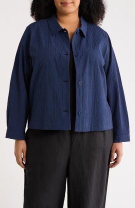 Eileen Fisher Eileen Fisher Classic Seersucker Shirt Jacket