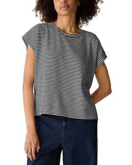 Eileen Fisher Eileen Fisher Cotton Crewneck Cap Sleeve Top