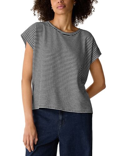 Eileen Fisher Eileen Fisher Cotton Crewneck Cap Sleeve Top