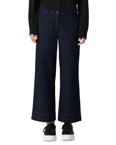 Eileen Fisher Eileen Fisher Cotton Stretch Denim Wide Leg Jeans
