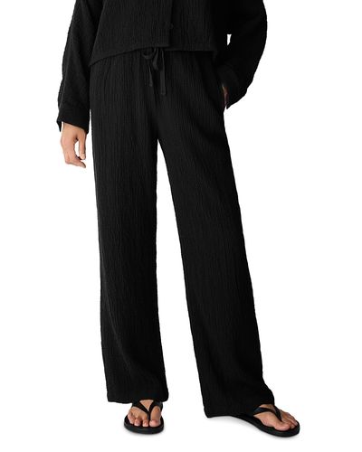Eileen Fisher Eileen Fisher Cotton Stretch Drawstring Straight Leg Pants
