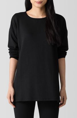Eileen Fisher Eileen Fisher Crewneck Long Sleeve Longline Top
