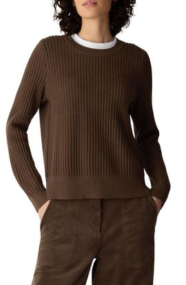 Eileen Fisher Eileen Fisher Crewneck Ribbed Wool Sweater
