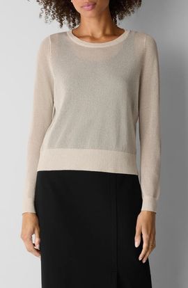 Eileen Fisher Eileen Fisher Crewneck Semisheer Sweater