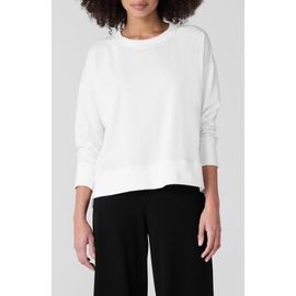 Eileen Fisher Eileen Fisher Crewneck Stretch Organic Cotton Knit Top