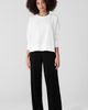 Eileen Fisher Eileen Fisher Crewneck Stretch Organic Cotton Knit Top - 4