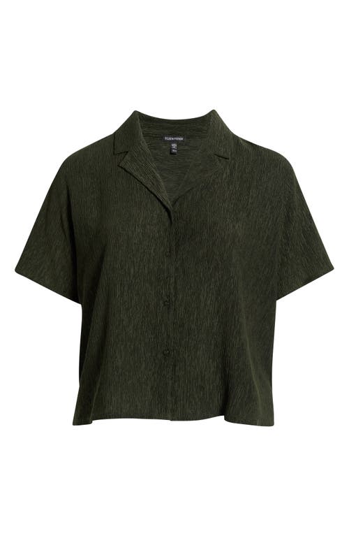 Eileen Fisher Eileen Fisher Crinkle Notch Collar Button-Up Shirt