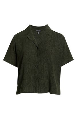 Eileen Fisher Eileen Fisher Crinkle Notch Collar Button-Up Shirt