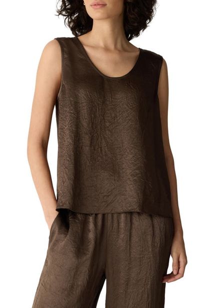 Eileen Fisher Eileen Fisher Crinkled Satin Shell