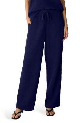 Eileen Fisher Eileen Fisher Crinkled Stretch Organic Cotton Drawstring Pants