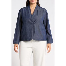 Eileen Fisher Eileen Fisher Curved Front Organic Cotton Denim Jacket