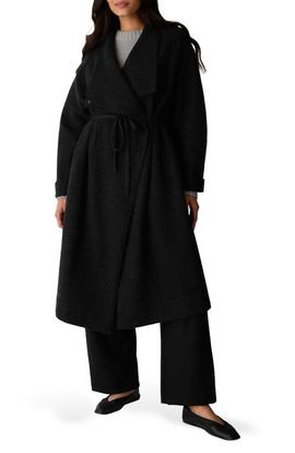 Eileen Fisher Eileen Fisher Drape Neck Wool Coat