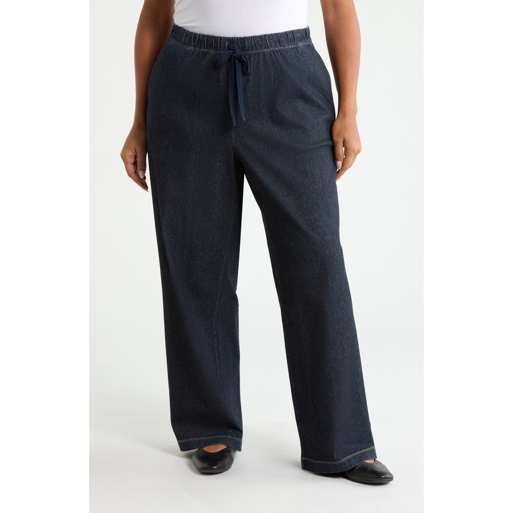 Eileen Fisher Eileen Fisher Drawstring Stretch Organic Cotton Straight Leg Pants