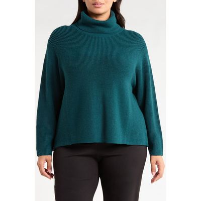 Eileen Fisher Eileen Fisher Fold-Over Turtleneck Merino Wool Sweater