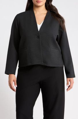Eileen Fisher Eileen Fisher High Collar Crop Jacket