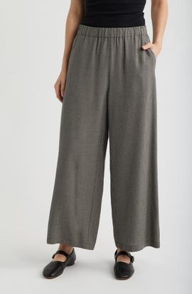 Eileen Fisher Eileen Fisher High Rise Wide Leg Ankle Pants