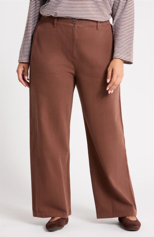 Eileen Fisher Eileen Fisher High Waist Wide Leg Full Length Organic Cotton Pants
